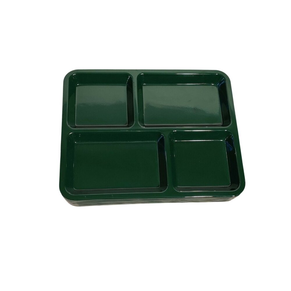 Carlisle 6 New Melamine Food Trays Sectioned Camping, Cafeteria, Daycare,Prepper